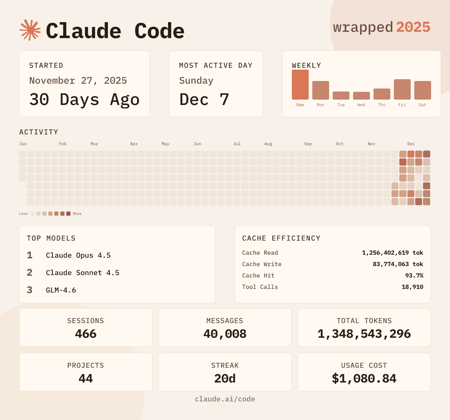 Báo cáo sử dụng Claude Code 2025